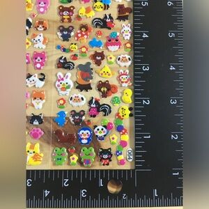 64 3D Multicolor Puffy Scrapbooking Stickers Sheets, Animals & Insects Assorted